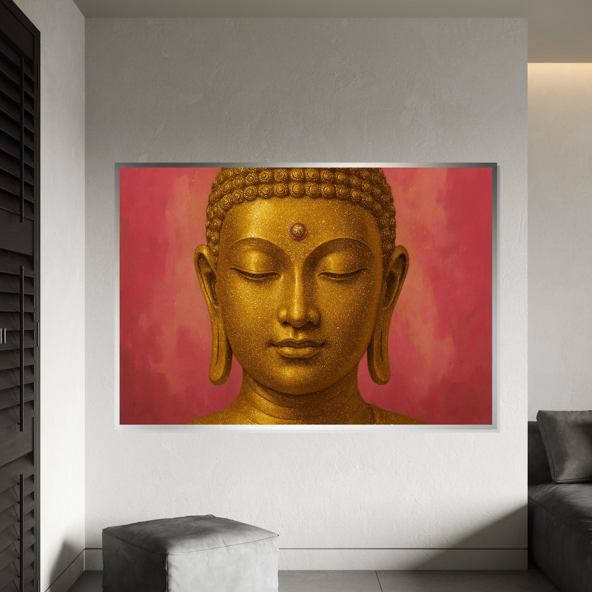 Golden Buddha Canvas, Spiritual Wall Art, Zen Decor, Buddha Print, Calm  Peaceful Art, Wall Art Canvas Design, Ready To Hang Decoration