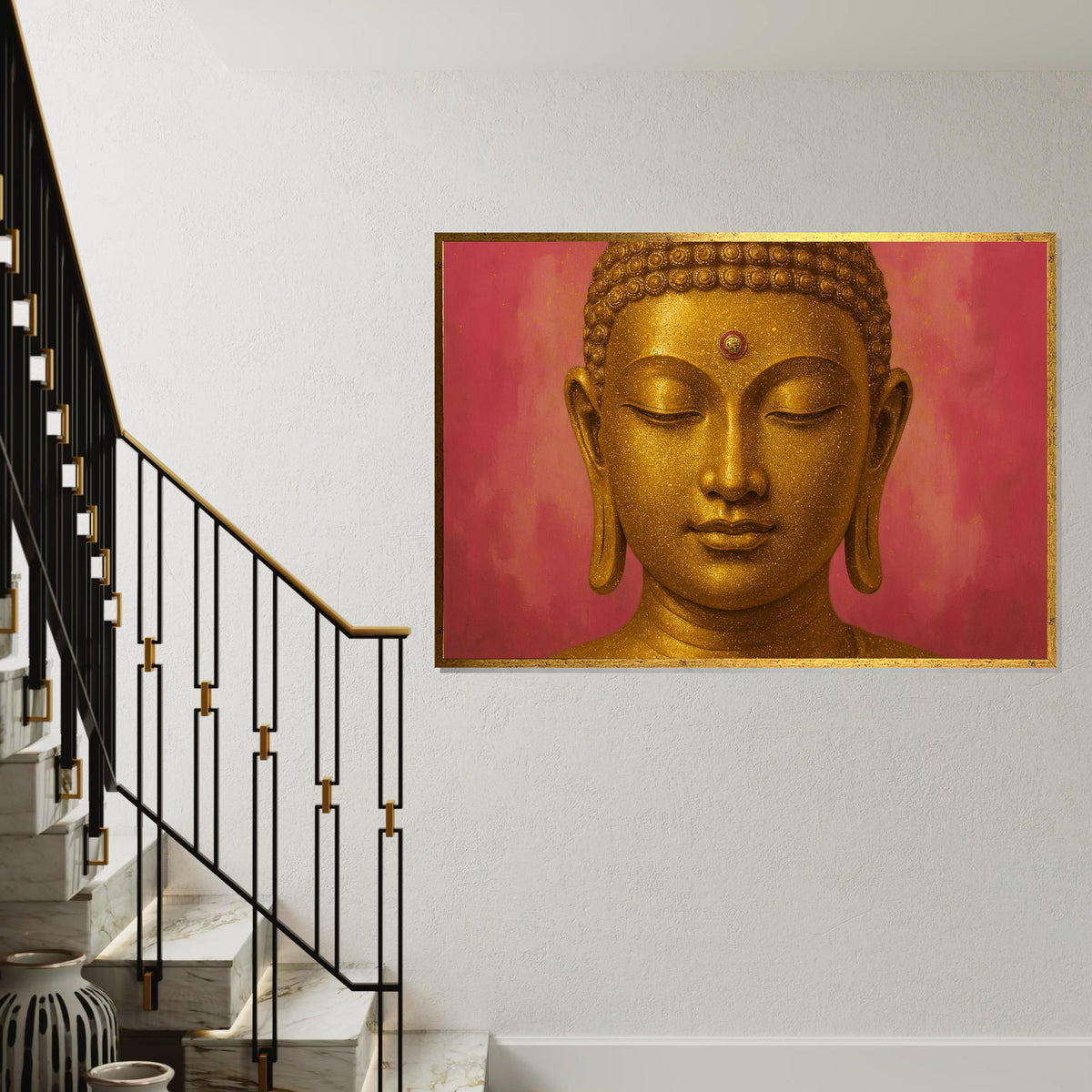 Golden Buddha Canvas, Spiritual Wall Art, Zen Decor, Buddha Print, Calm  Peaceful Art, Wall Art Canvas Design, Ready To Hang Decoration
