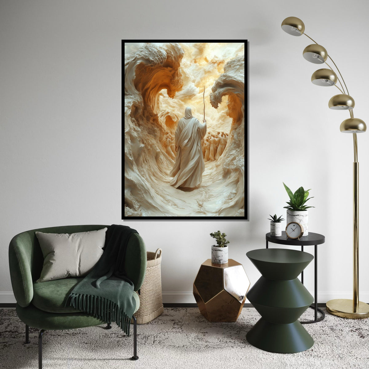 Epic Exodus Canvas Art, Parting of the Sea, Biblical Wall Print, Spiritual Canvas Design, Inspiring Decor, Ready to Hang Decoration