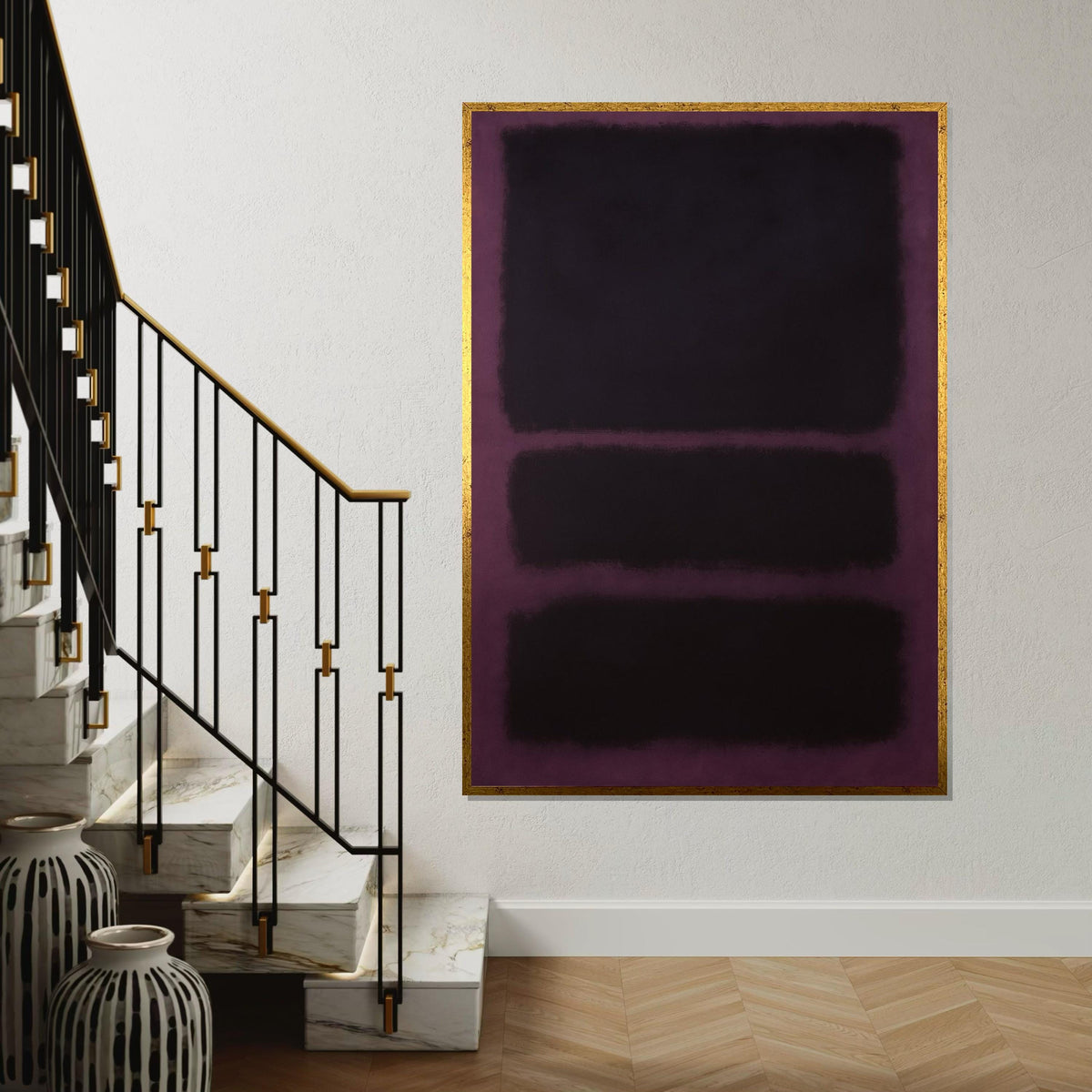 Mark Rothko Canvas, Abstract Wall Art, Mark Rothko Style Print,Affiche Art,Expressionist Canvas Painting,Ready To Hang Decor,Print Art