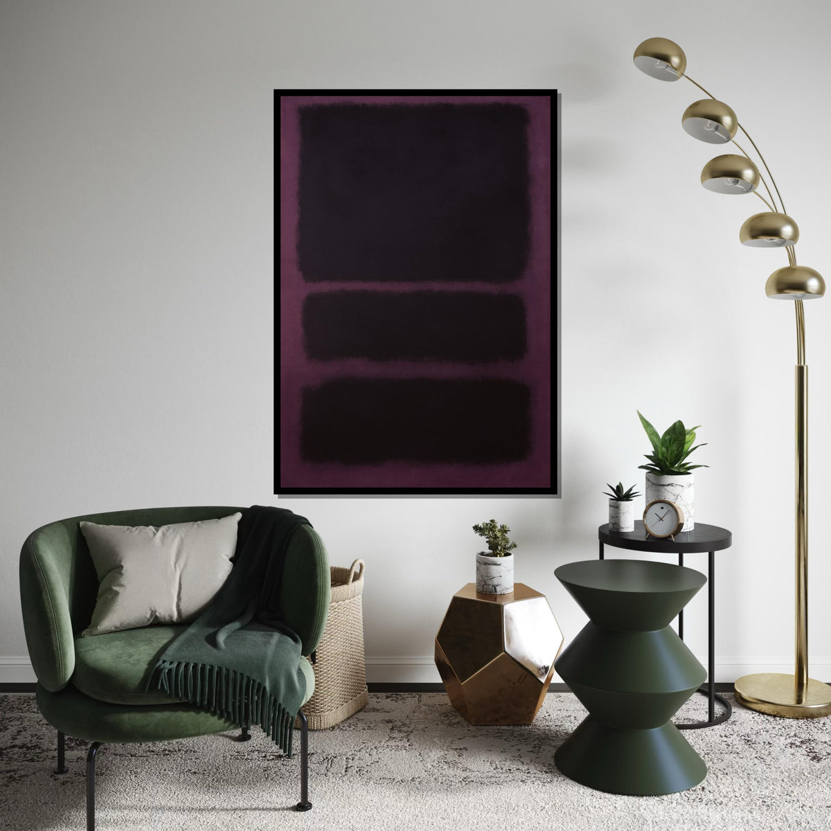 Mark Rothko Canvas, Abstract Wall Art, Mark Rothko Style Print,Affiche Art,Expressionist Canvas Painting,Ready To Hang Decor,Print Art