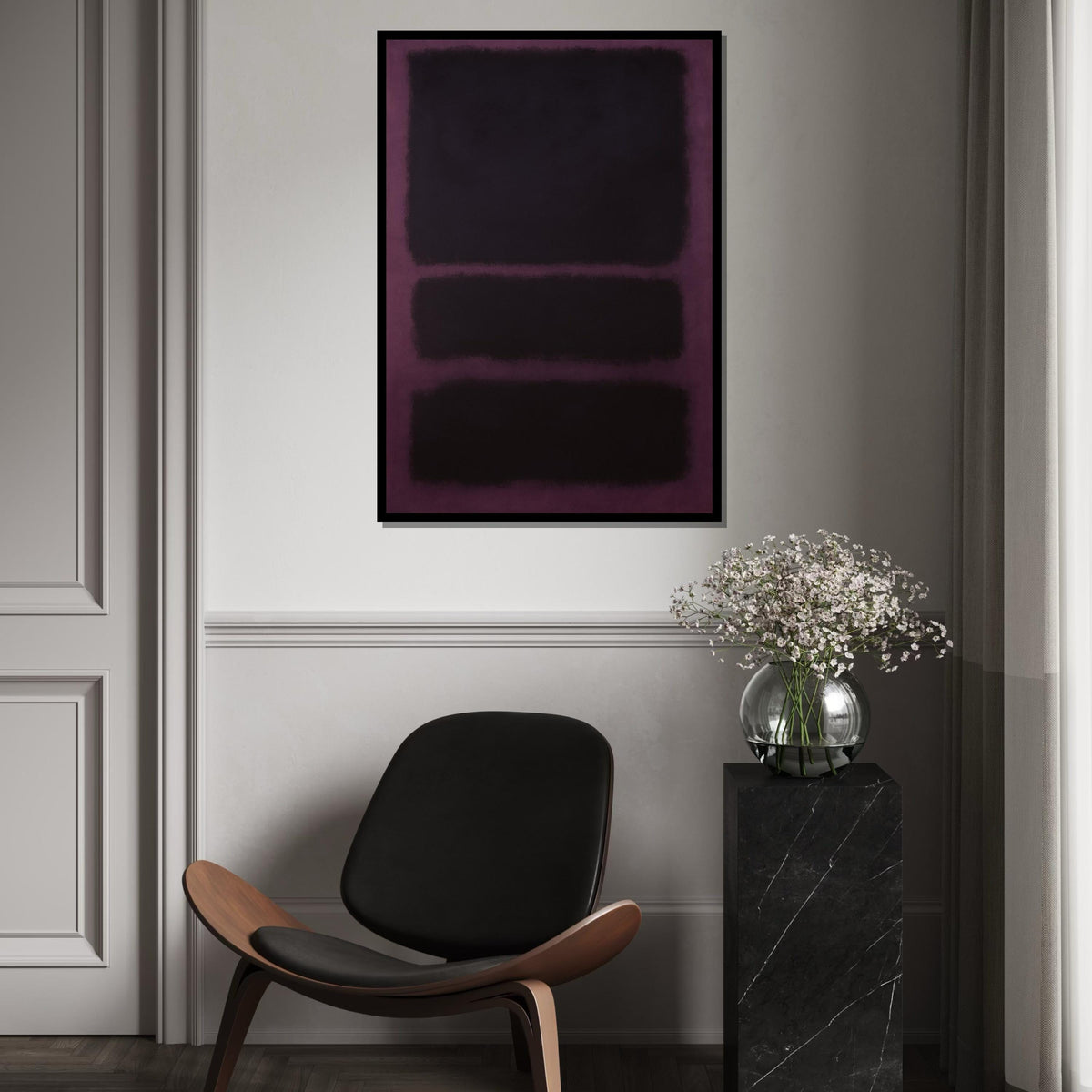 Mark Rothko Canvas, Abstract Wall Art, Mark Rothko Style Print,Affiche Art,Expressionist Canvas Painting,Ready To Hang Decor,Print Art