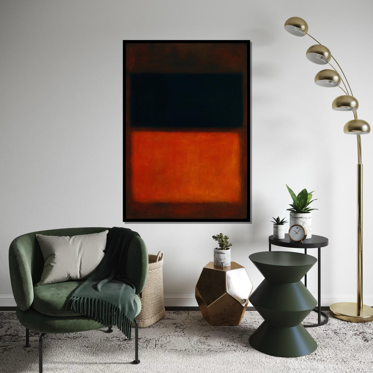 Mark Rothko Canvas, Abstract Wall Art, Mark Rothko Style Print,Affiche Art,Expressionist Canvas Painting,Ready To Hang Decor,Print Art