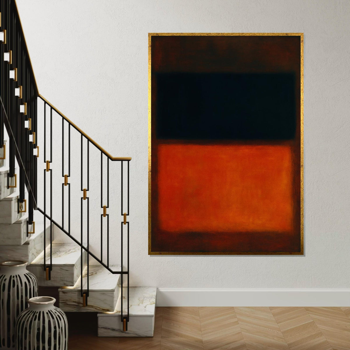 Mark Rothko Canvas, Abstract Wall Art, Mark Rothko Style Print,Affiche Art,Expressionist Canvas Painting,Ready To Hang Decor,Print Art