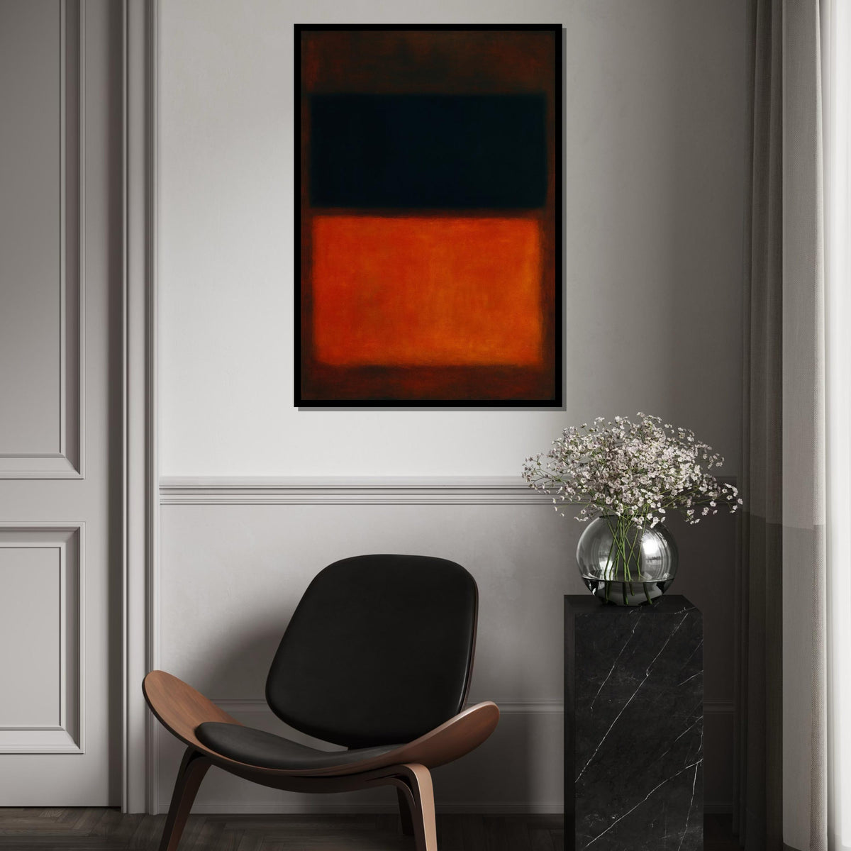 Mark Rothko Canvas, Abstract Wall Art, Mark Rothko Style Print,Affiche Art,Expressionist Canvas Painting,Ready To Hang Decor,Print Art