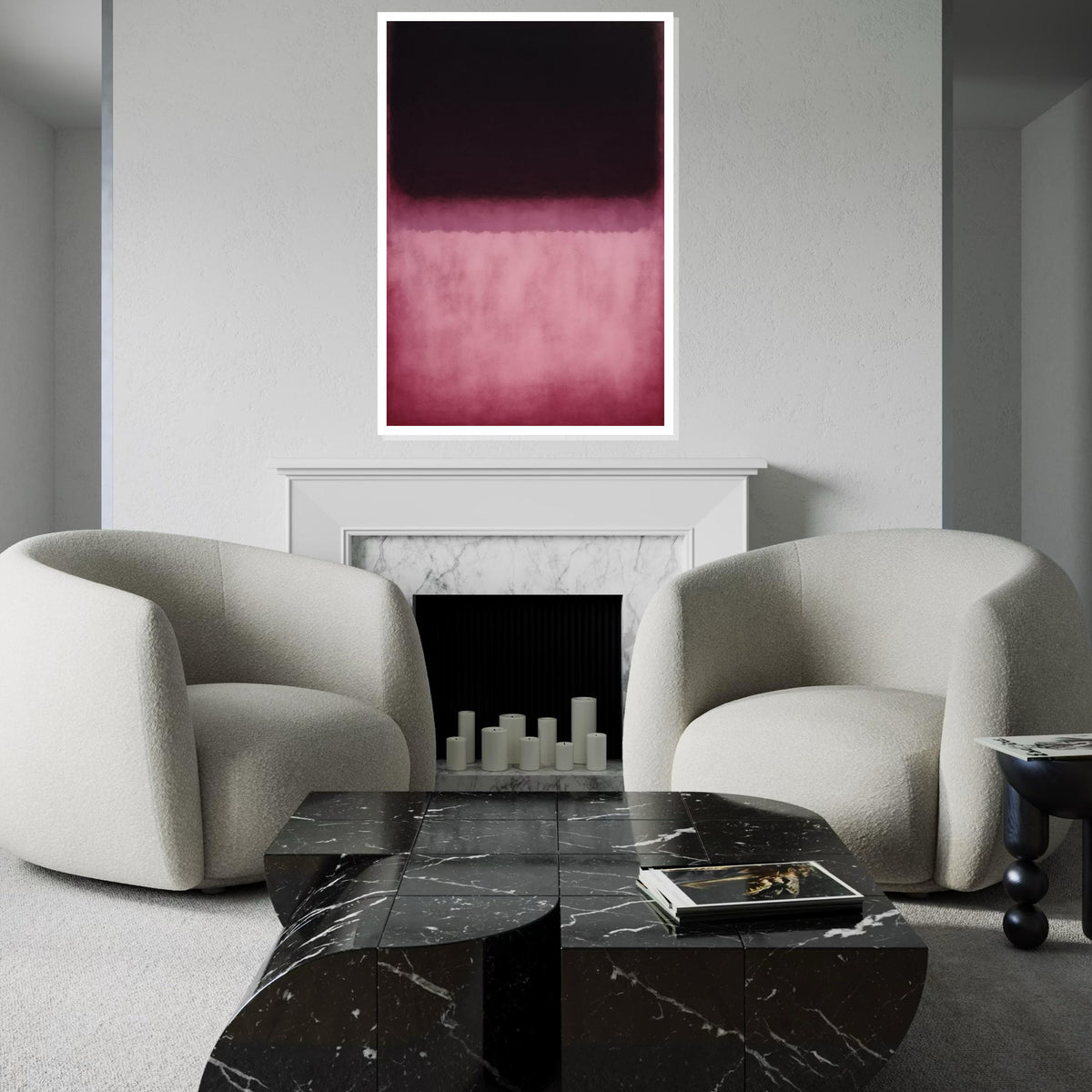 Mark Rothko Canvas, Abstract Wall Art, Mark Rothko Style Print,Affiche Art,Expressionist Canvas Painting,Ready To Hang Decor,Print Art