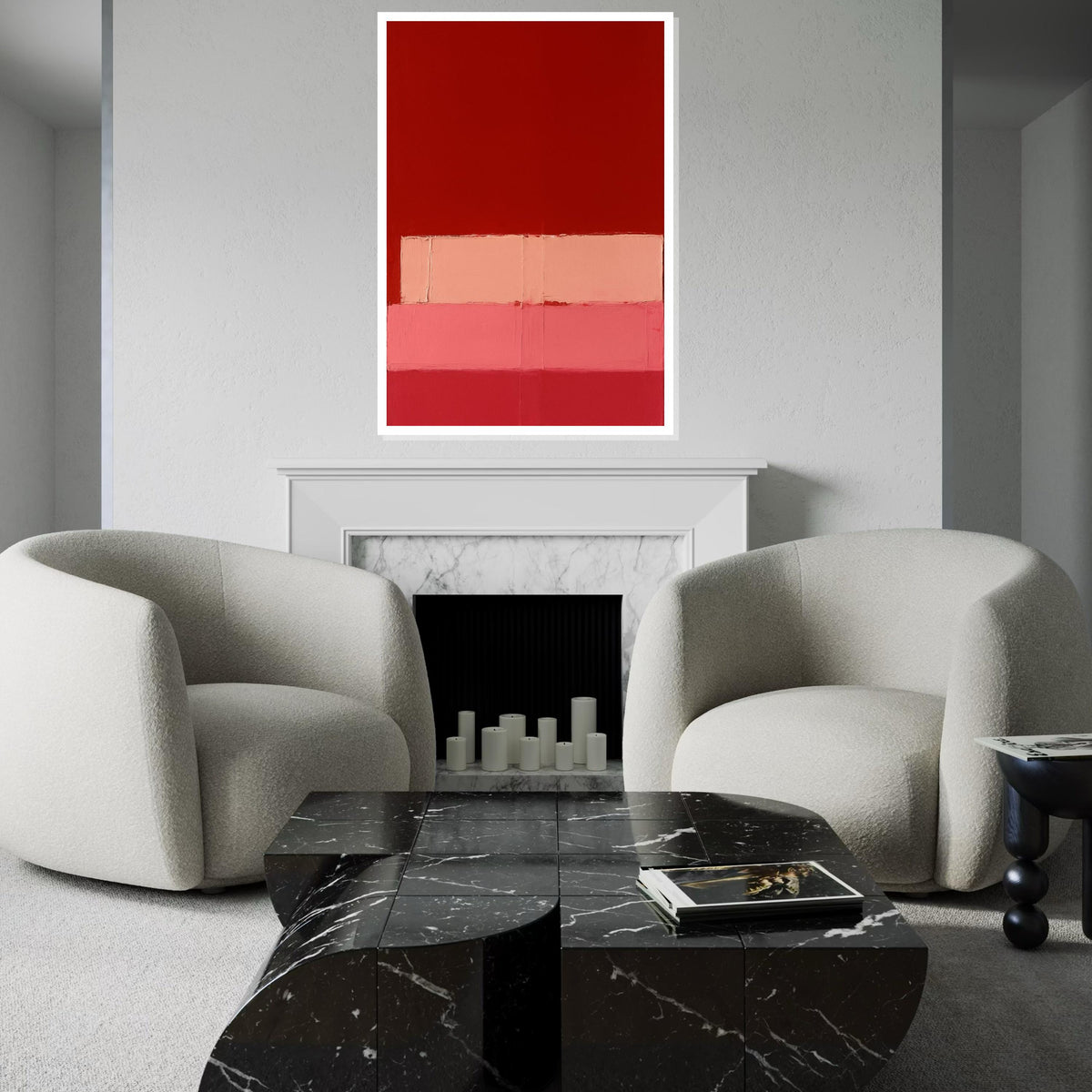 Mark Rothko Canvas, Abstract Wall Art, Mark Rothko Style Print,Affiche Art,Expressionist Canvas Painting,Ready To Hang Decor,Print Art