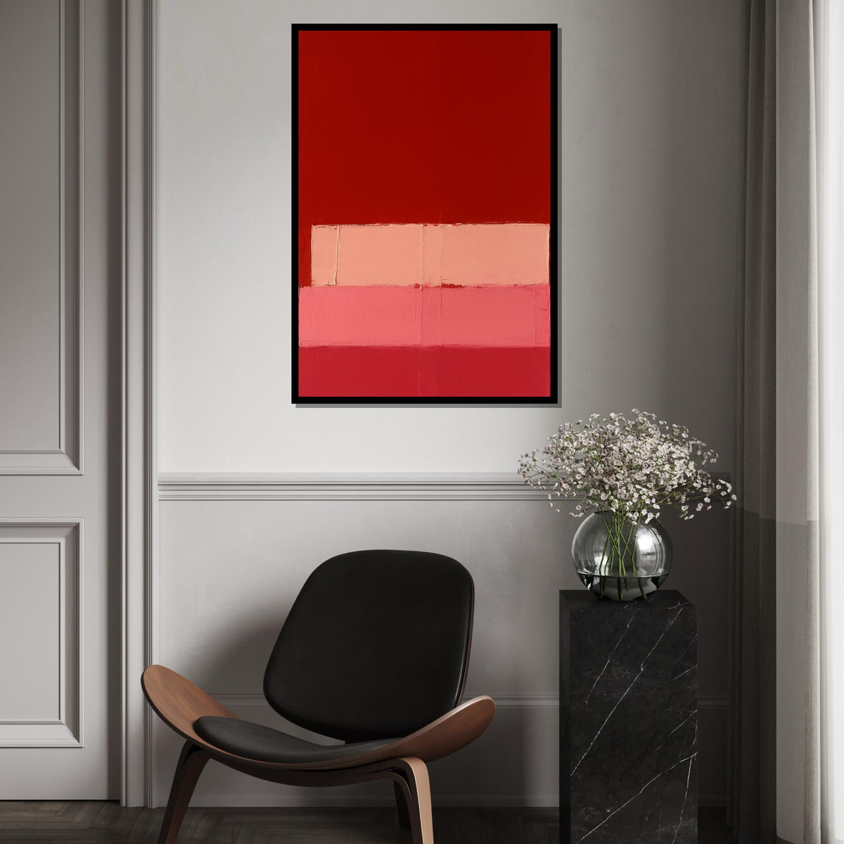 Mark Rothko Canvas, Abstract Wall Art, Mark Rothko Style Print,Affiche Art,Expressionist Canvas Painting,Ready To Hang Decor,Print Art