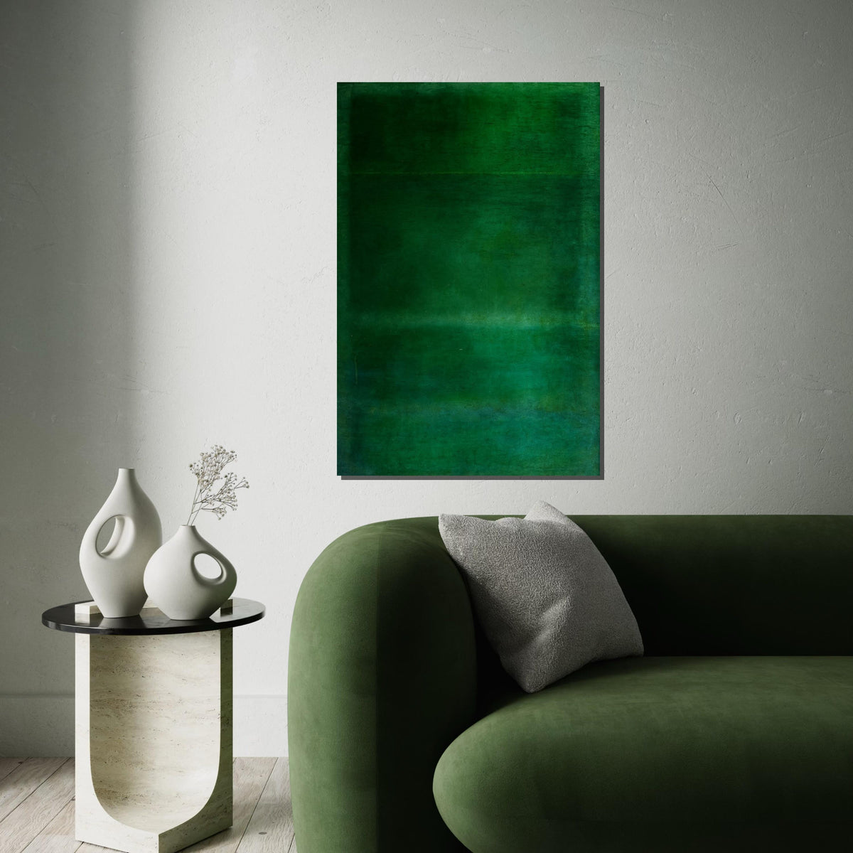 Mark Rothko Canvas, Green Wall Art, Mark Rothko Style Print,Affiche Art,Expressionist Canvas Painting,Ready To Hang Decor,Print Art
