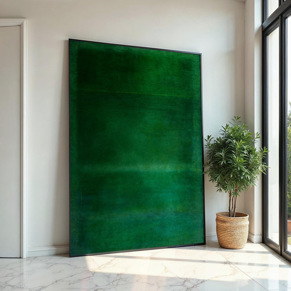 Mark Rothko Canvas, Green Wall Art, Mark Rothko Style Print,Affiche Art,Expressionist Canvas Painting,Ready To Hang Decor,Print Art
