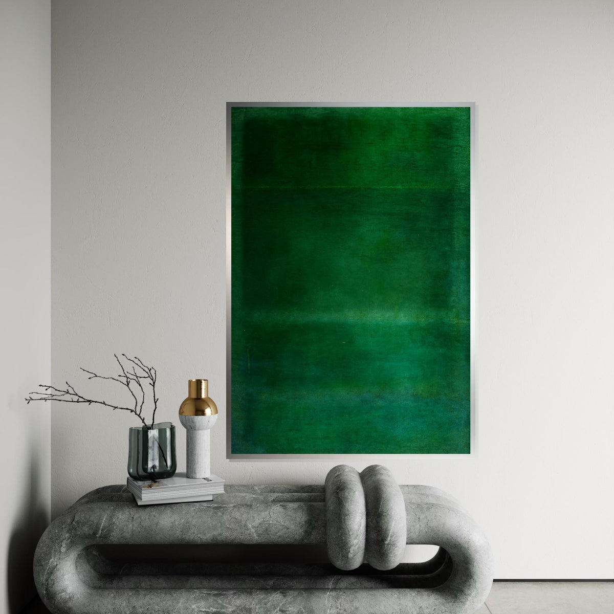 Mark Rothko Canvas, Green Wall Art, Mark Rothko Style Print,Affiche Art,Expressionist Canvas Painting,Ready To Hang Decor,Print Art