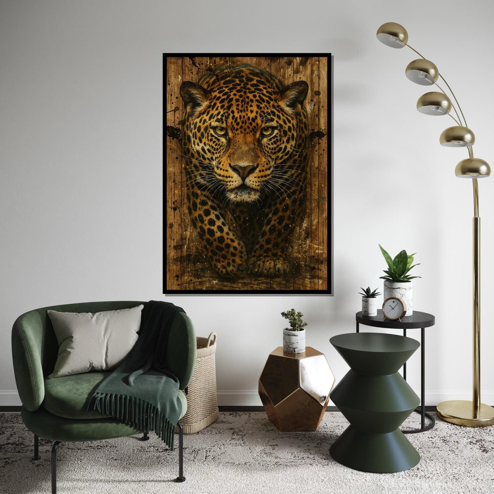 Leopard Canvas Art, Majestic Jungle Cat Wall Art, Wild Animal Canvas Print, Wall Art Canvas Design, Ready to Hang Decoration