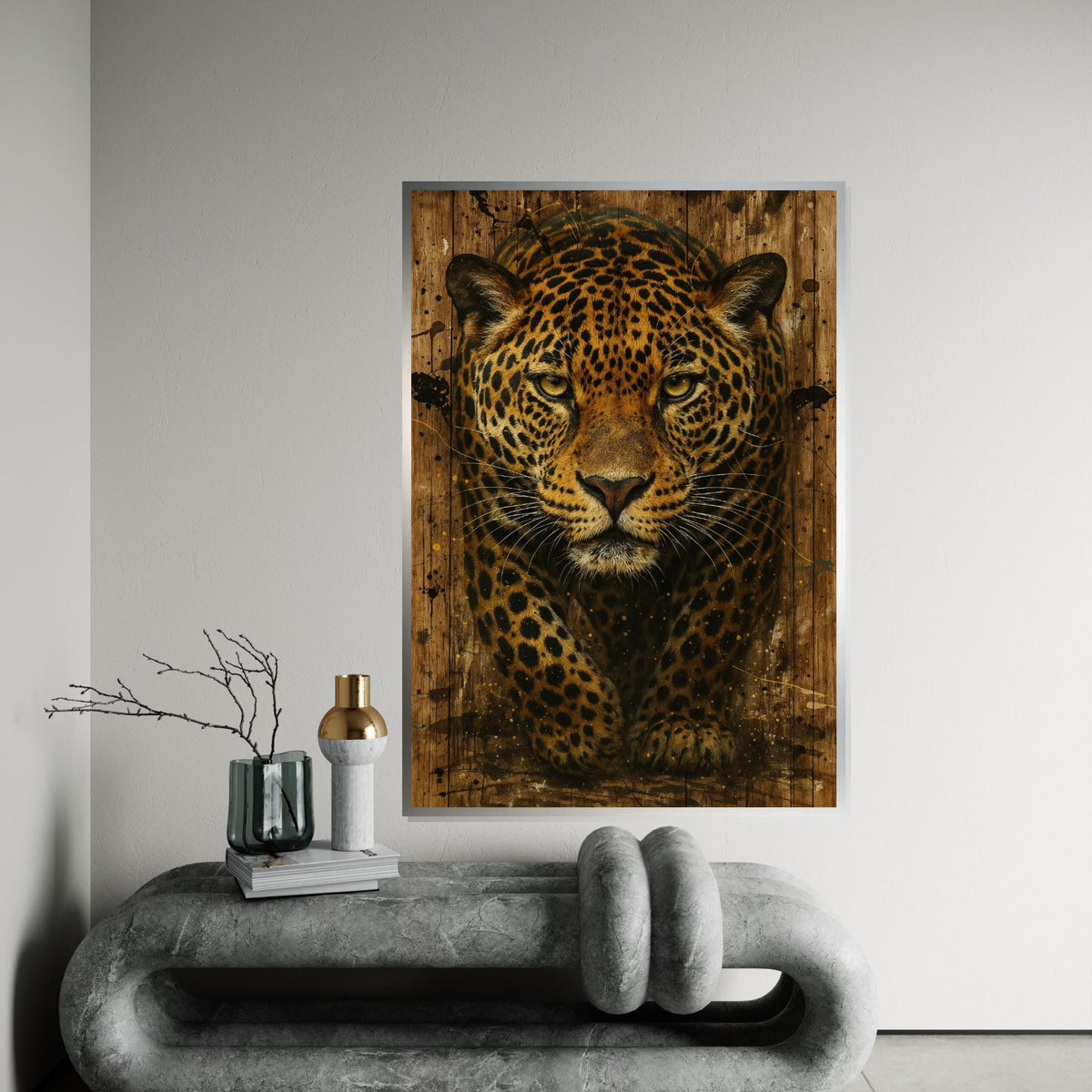Leopard Canvas Art, Majestic Jungle Cat Wall Art, Wild Animal Canvas Print, Wall Art Canvas Design, Ready to Hang Decoration