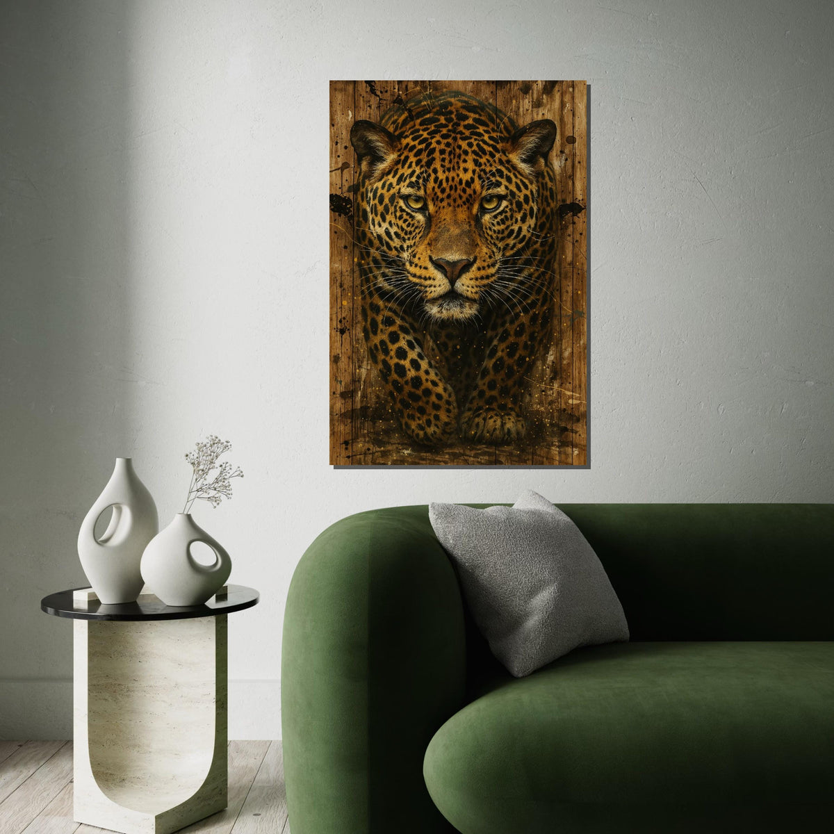 Leopard Canvas Art, Majestic Jungle Cat Wall Art, Wild Animal Canvas Print, Wall Art Canvas Design, Ready to Hang Decoration