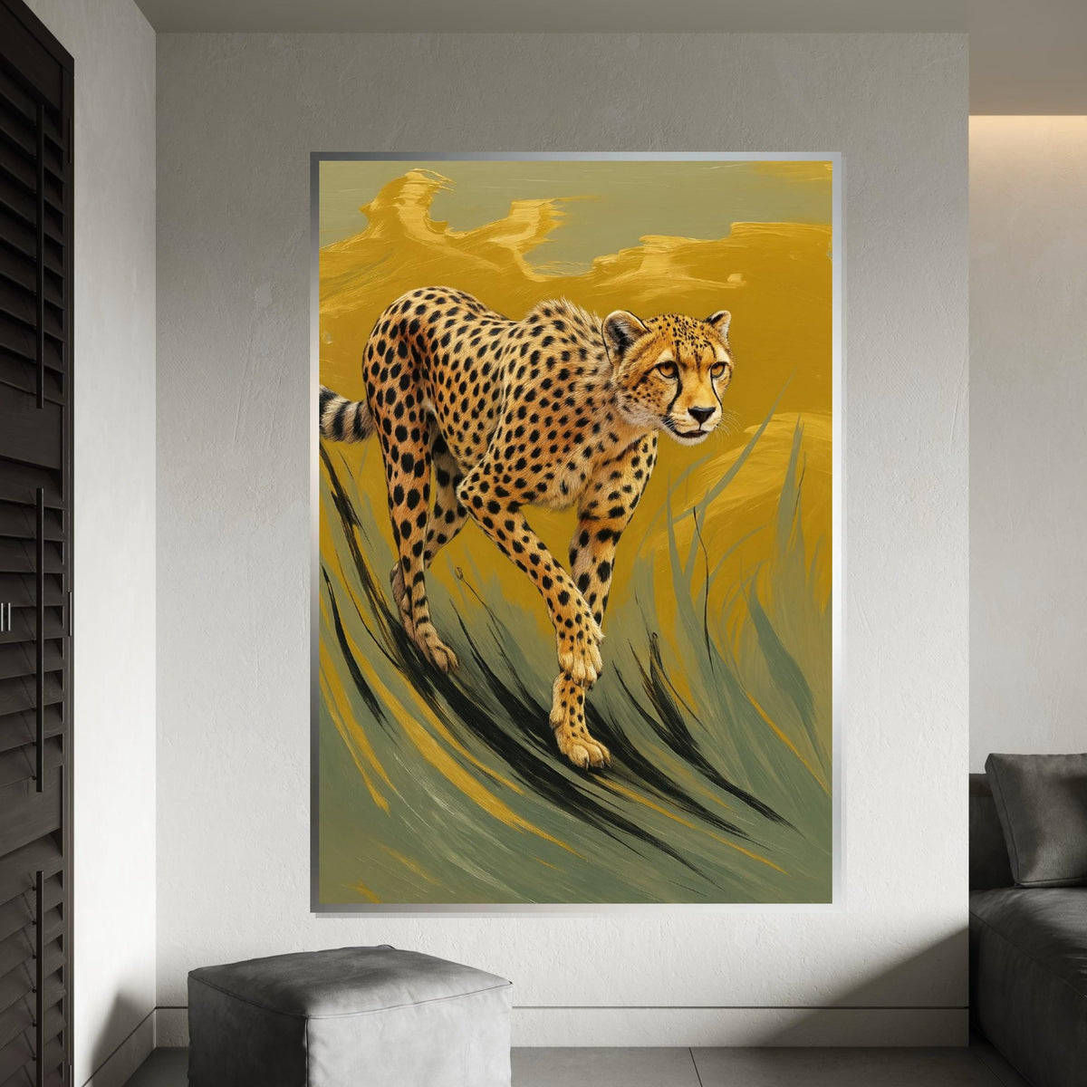 Majestic Cheetah Canvas, Wild Animal Art, Cheetah Wall Print, Nature Decor, Wall Art Canvas Design, Ready To Hang Decoration