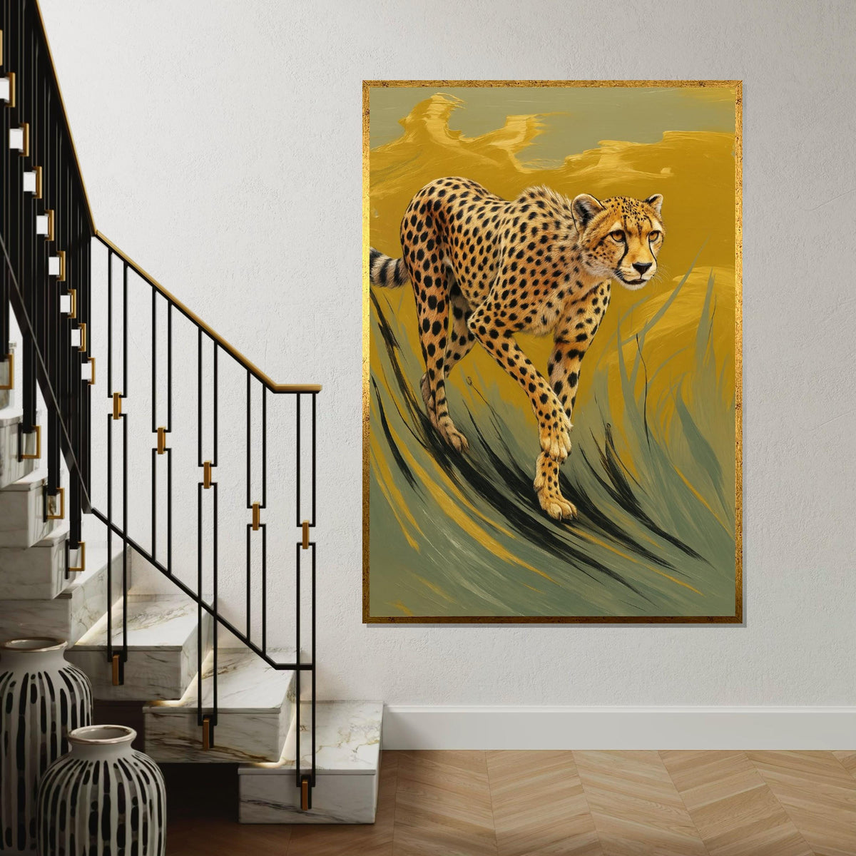 Majestic Cheetah Canvas, Wild Animal Art, Cheetah Wall Print, Nature Decor, Wall Art Canvas Design, Ready To Hang Decoration