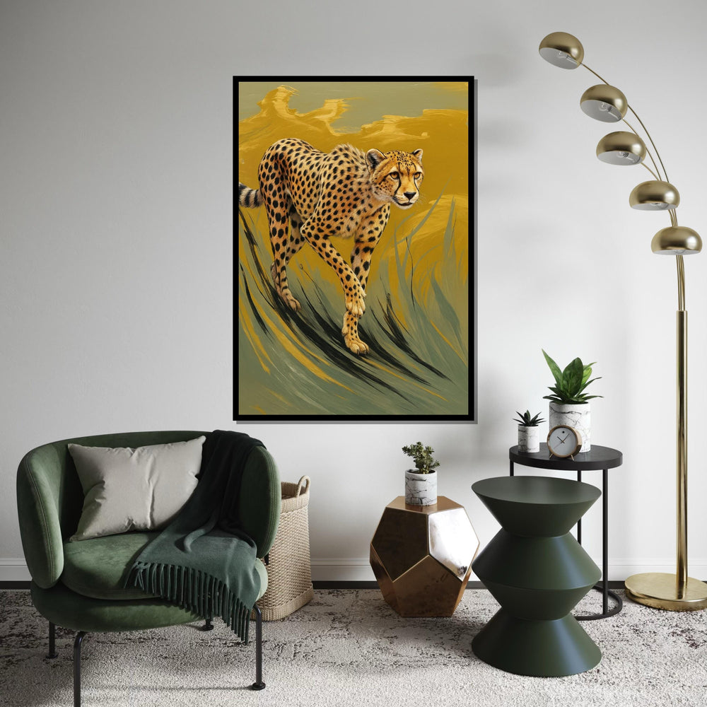 Majestic Cheetah Canvas, Wild Animal Art, Cheetah Wall Print, Nature Decor, Wall Art Canvas Design, Ready To Hang Decoration