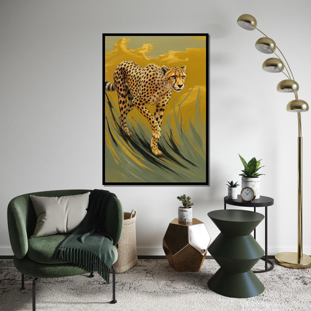 Majestic Cheetah Canvas, Wild Animal Art, Cheetah Wall Print, Nature Decor, Wall Art Canvas Design, Ready To Hang Decoration