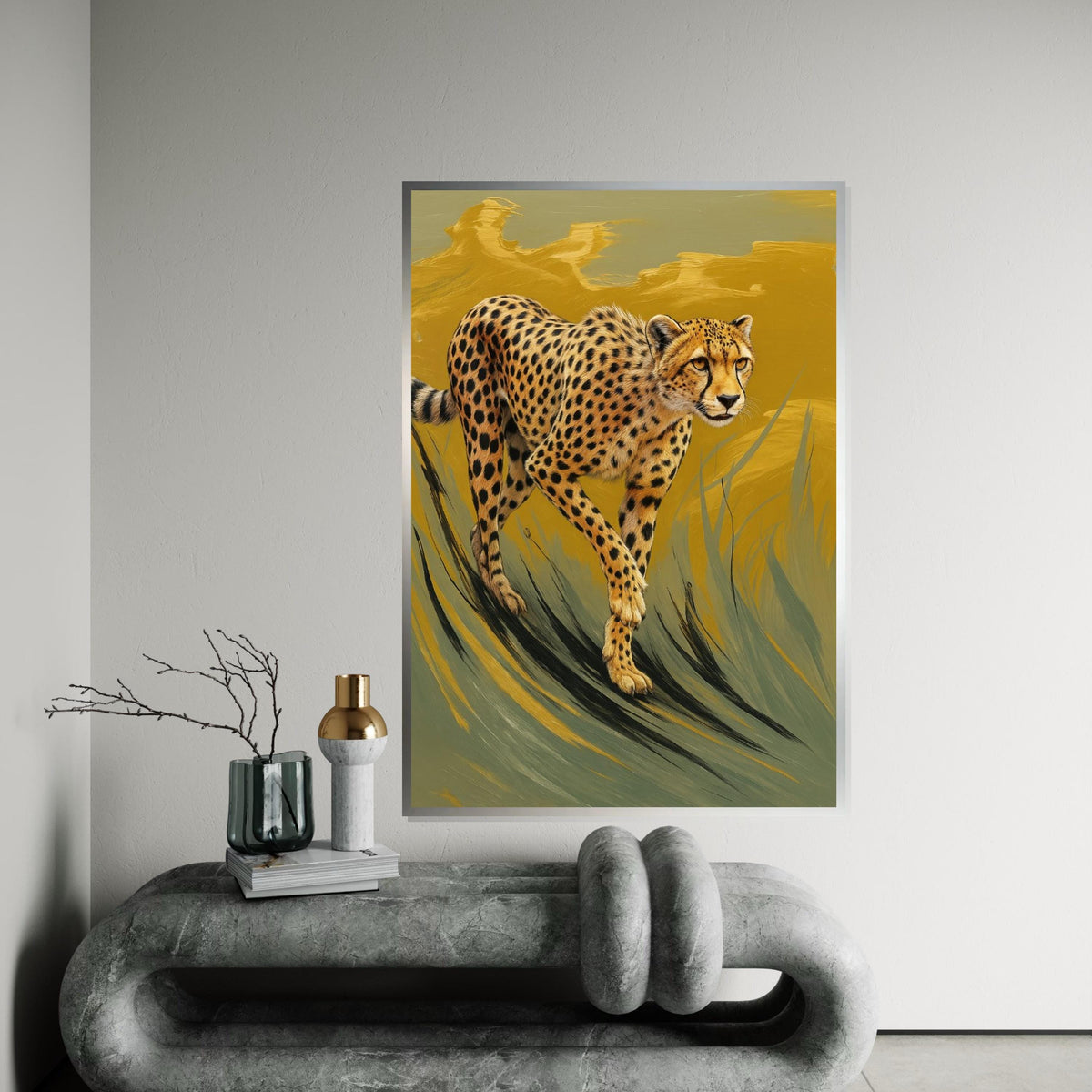 Majestic Cheetah Canvas, Wild Animal Art, Cheetah Wall Print, Nature Decor, Wall Art Canvas Design, Ready To Hang Decoration