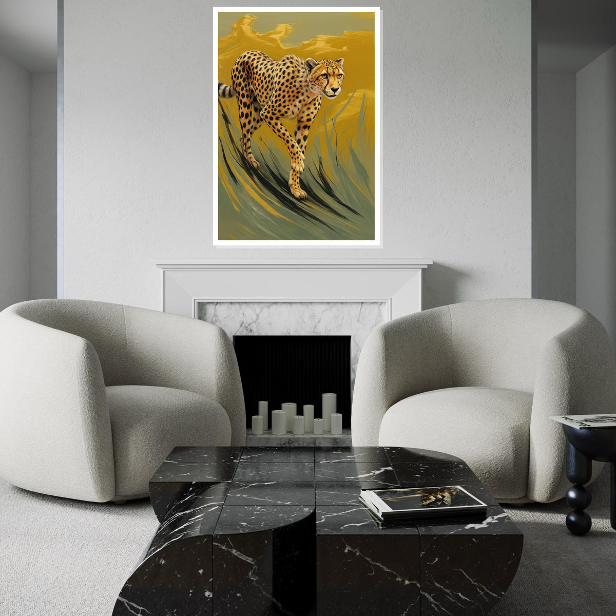 Majestic Cheetah Canvas, Wild Animal Art, Cheetah Wall Print, Nature Decor, Wall Art Canvas Design, Ready To Hang Decoration