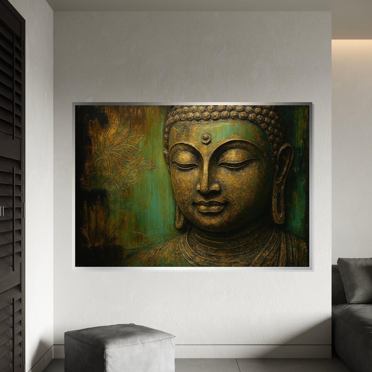 Buddha Canvas Wall Art, Serenity Buddha Wall Print, Zen Art Decor, Spiritual Canvas, Wall Art Canvas Design, Ready To Hang Decoration