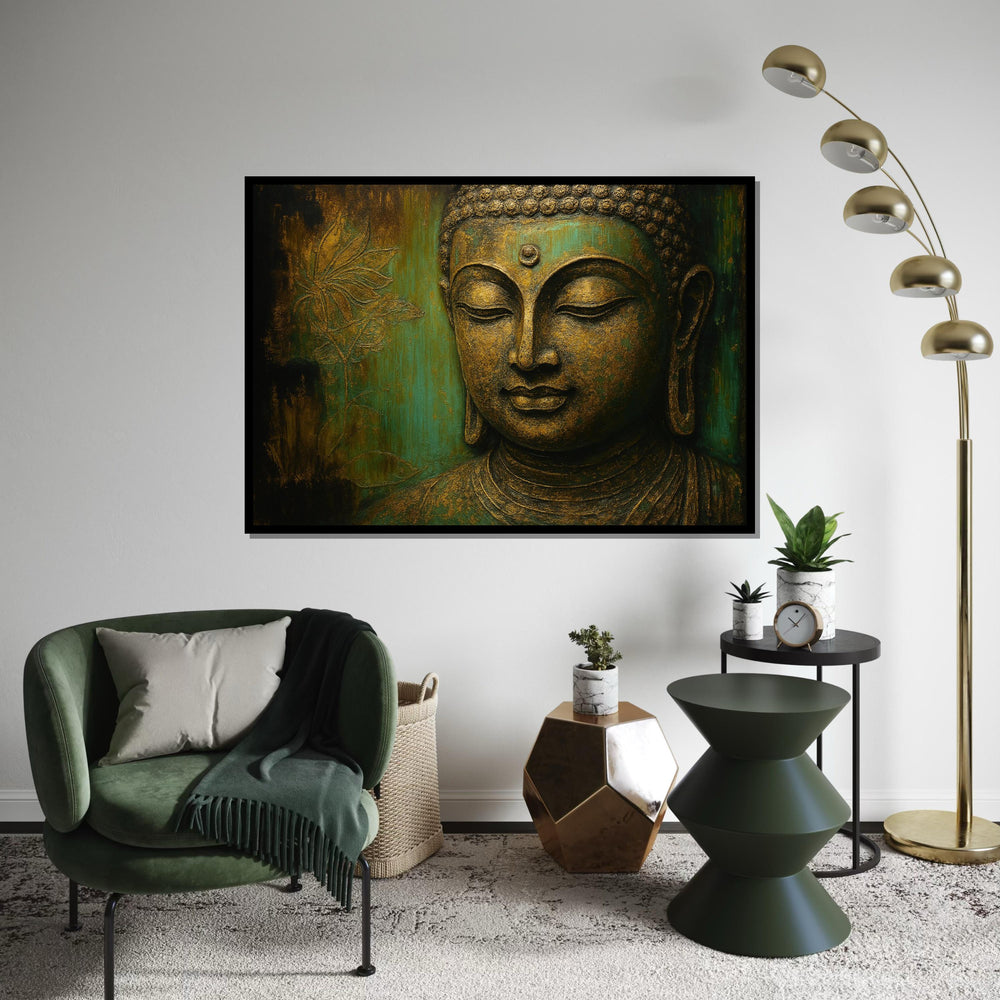 Buddha Canvas Wall Art, Serenity Buddha Wall Print, Zen Art Decor, Spiritual Canvas, Wall Art Canvas Design, Ready To Hang Decoration