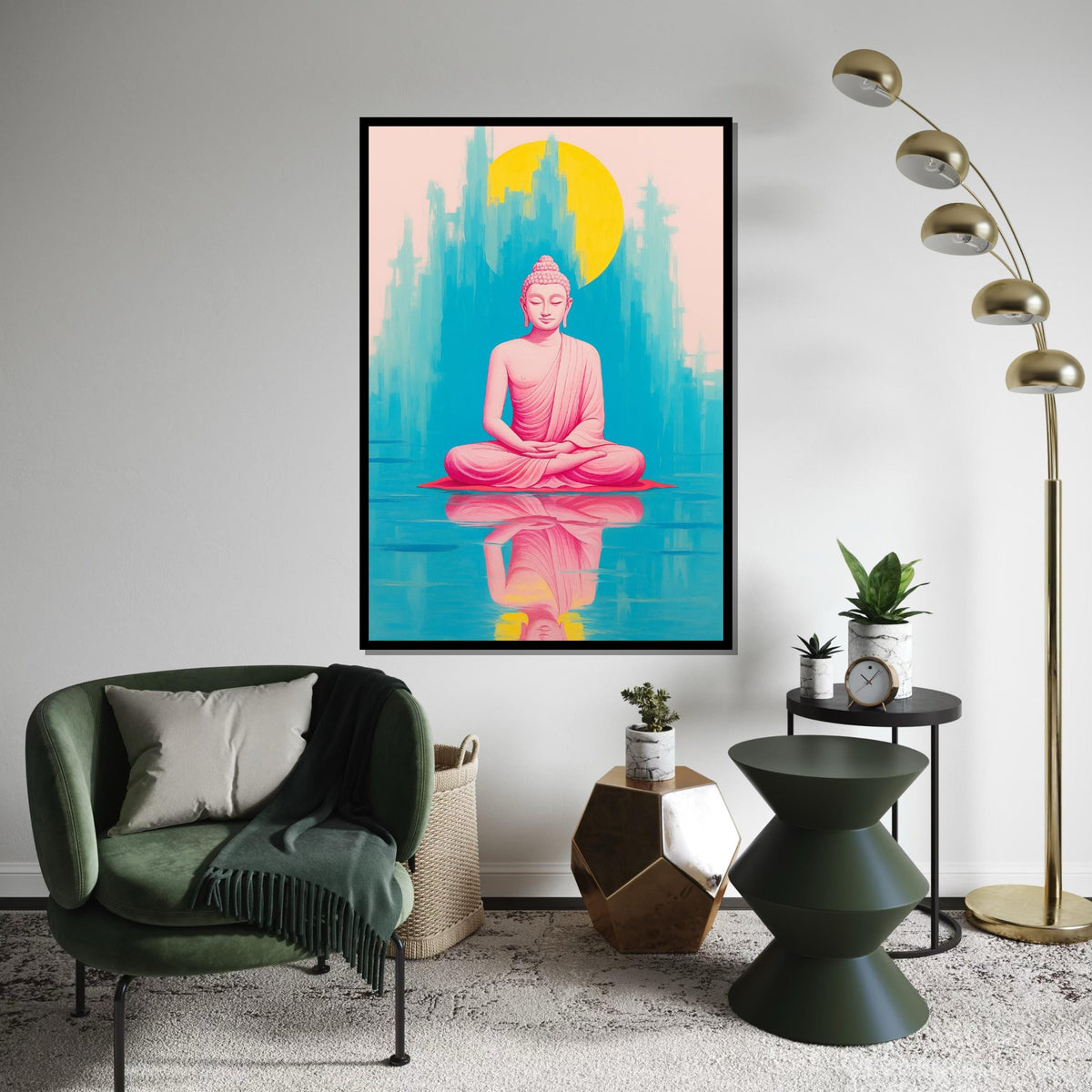 Zen Buddha Canvas, Meditative Reflection Art, Spiritual Wall Decor, Buddha Poster, Wall Art Canvas Design, Ready To Hang Decoration