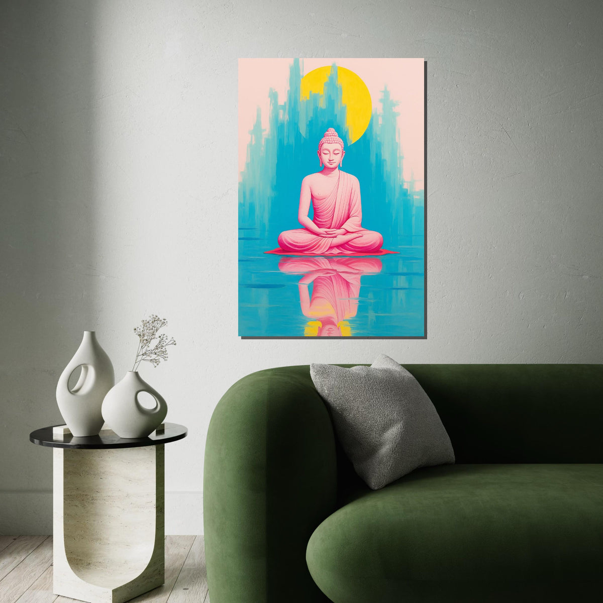 Zen Buddha Canvas, Meditative Reflection Art, Spiritual Wall Decor, Buddha Poster, Wall Art Canvas Design, Ready To Hang Decoration