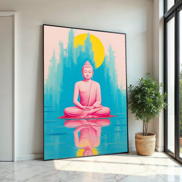 Zen Buddha Canvas, Meditative Reflection Art, Spiritual Wall Decor, Buddha Poster, Wall Art Canvas Design, Ready To Hang Decoration