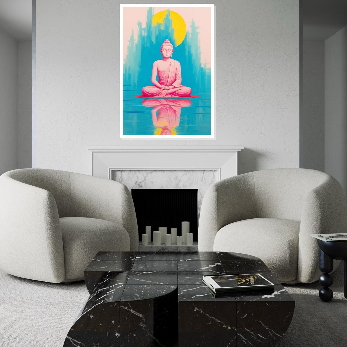 Zen Buddha Canvas, Meditative Reflection Art, Spiritual Wall Decor, Buddha Poster, Wall Art Canvas Design, Ready To Hang Decoration