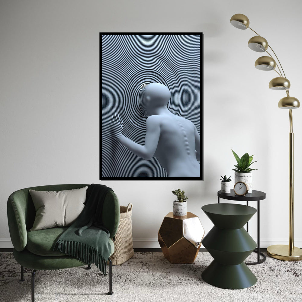 Optical Illusion Canvas, Modern Abstract Art, Hypnotic Spiral Design, Wall Art Canvas, Ready to Hang Home Decor, Surreal 3D Poster