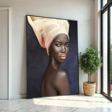 Elegant Woman Portrait Canvas, Ethereal Beauty Art, Wall Art Canvas Design, Ready To Hang Decoration, Glamour Poster, Chic Decor