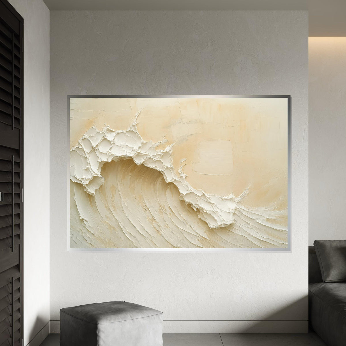 Print ART, Wave Canvas, Abstract Wave Wall Art, Ocean Art, Wall Art Canvas Design, Ready to Hang Decoration