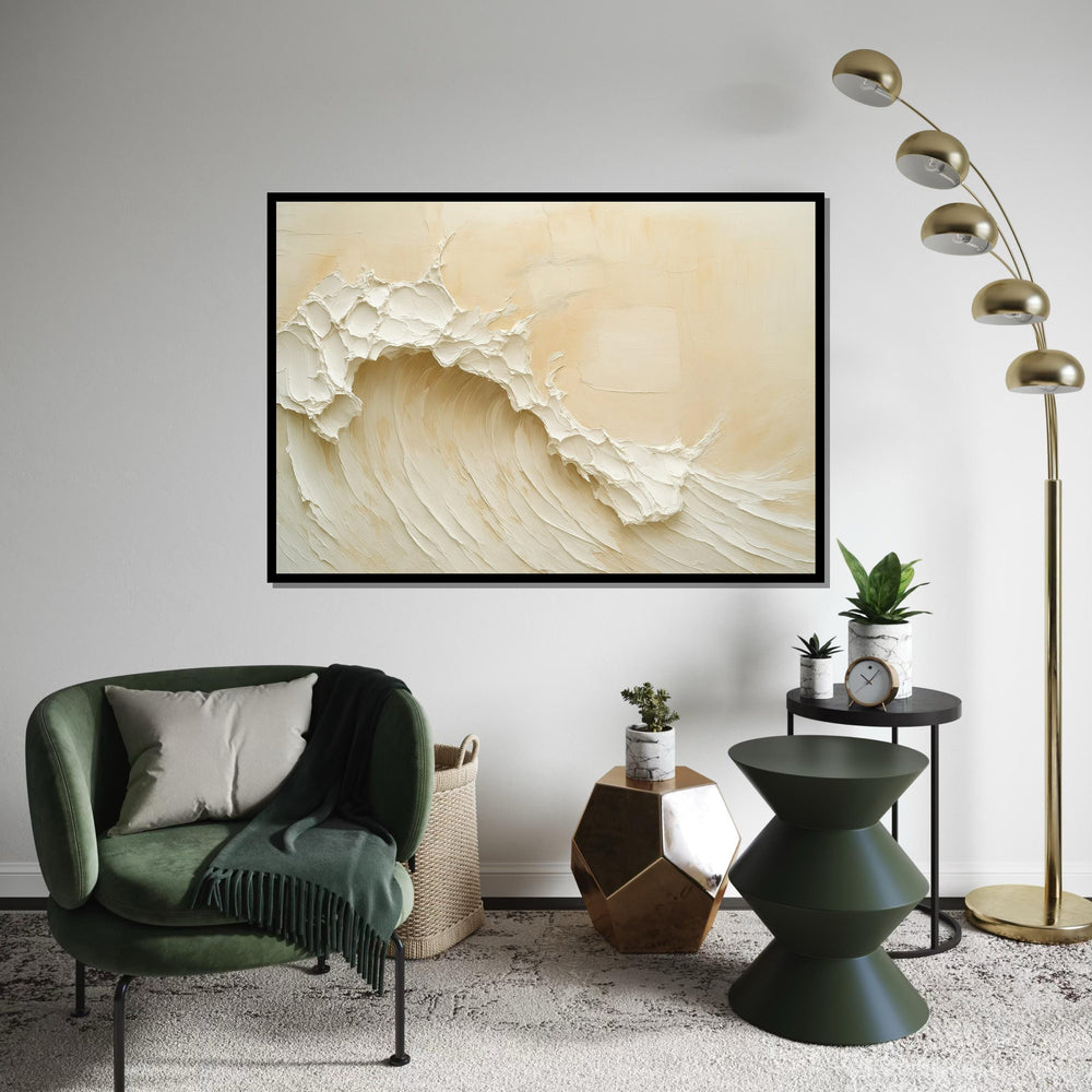 Print ART, Wave Canvas, Abstract Wave Wall Art, Ocean Art, Wall Art Canvas Design, Ready to Hang Decoration