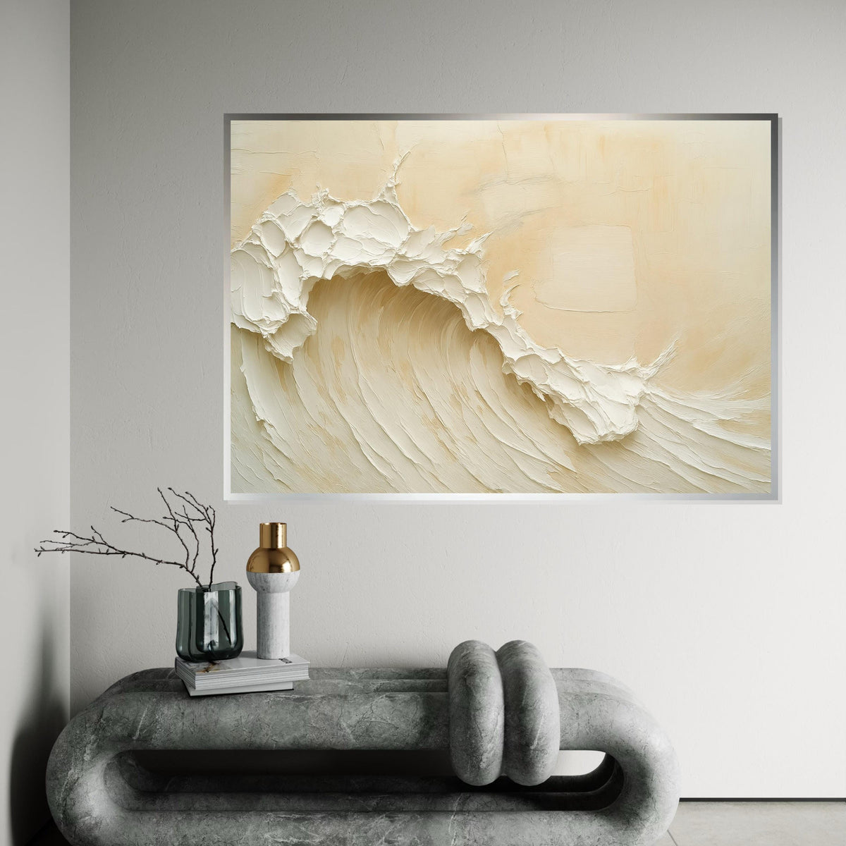 Print ART, Wave Canvas, Abstract Wave Wall Art, Ocean Art, Wall Art Canvas Design, Ready to Hang Decoration