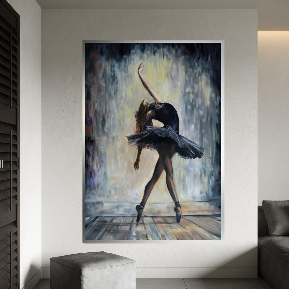 Ballet Dancer Art, Elegant Ballerina Canvas, Dance Wall Art, Ballerina Wall Print, Wall Art Canvas Design, Ready to Hang Decor