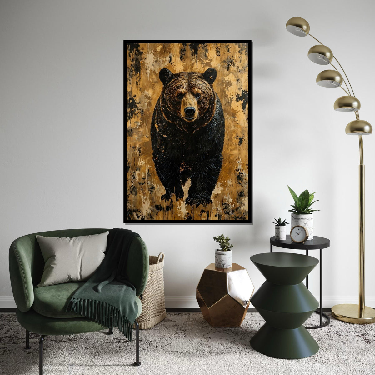 Majestic Bear Canvas, Animal Wall Art, Bear Wall Print, Wildlife Poster, Wall Art Canvas Design, Ready to Hang Decoration