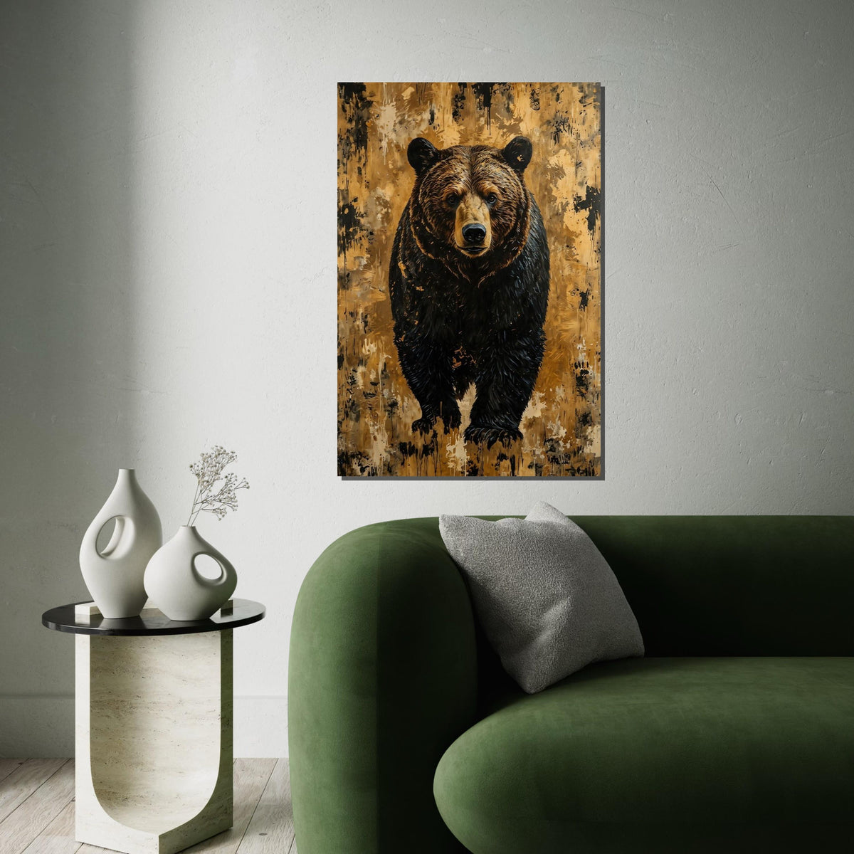 Majestic Bear Canvas, Animal Wall Art, Bear Wall Print, Wildlife Poster, Wall Art Canvas Design, Ready to Hang Decoration