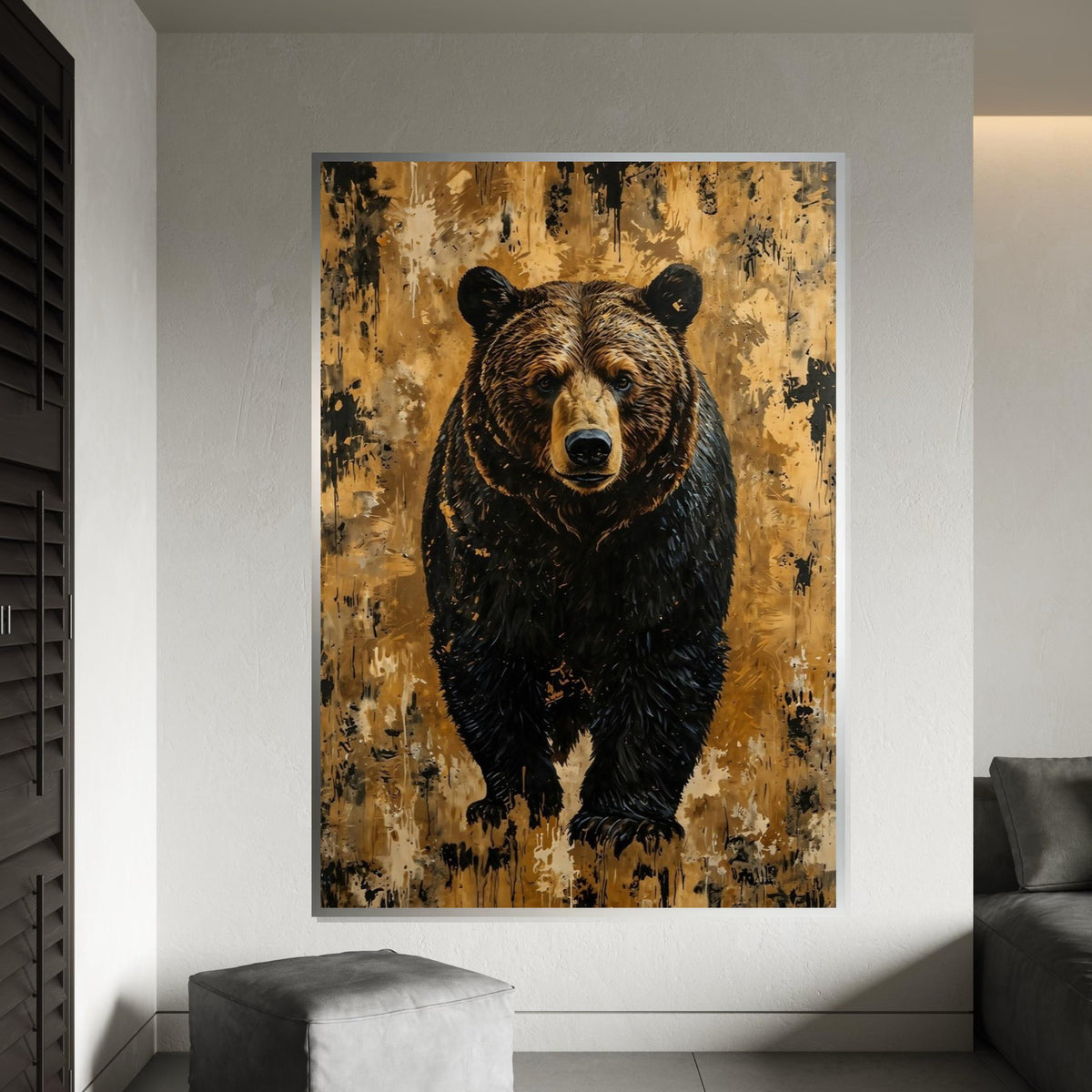 Majestic Bear Canvas, Animal Wall Art, Bear Wall Print, Wildlife Poster, Wall Art Canvas Design, Ready to Hang Decoration