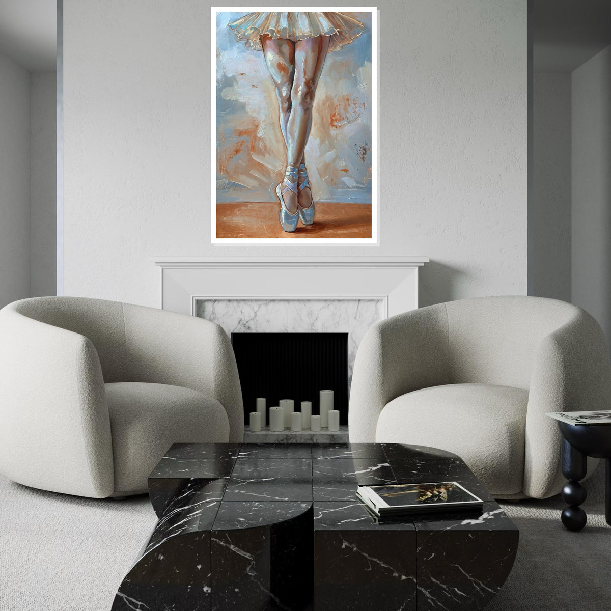 Ballet Dancer Canvas, Ballet Pointe Shoes Art, Wall Art Canvas Design, Ballerina Elegance, Ready to Hang Decoration