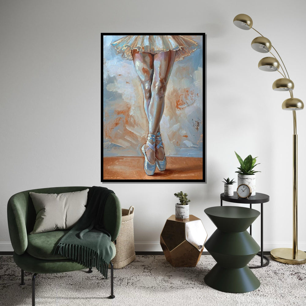Ballet Dancer Canvas, Ballet Pointe Shoes Art, Wall Art Canvas Design, Ballerina Elegance, Ready to Hang Decoration