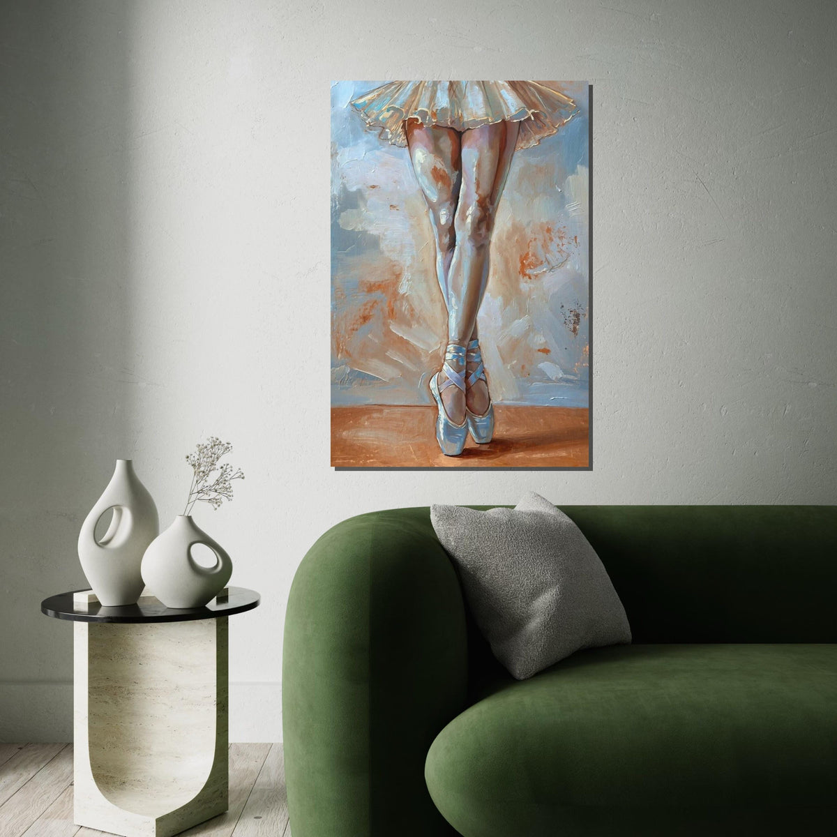 Ballet Dancer Canvas, Ballet Pointe Shoes Art, Wall Art Canvas Design, Ballerina Elegance, Ready to Hang Decoration