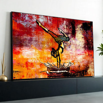 Gymnast Canvas Art, Acrobat Wall Art, Gymnastics Poster, Dynamic Canvas Design, Ready to Hang Decoration, Artistic Gymnast Decor