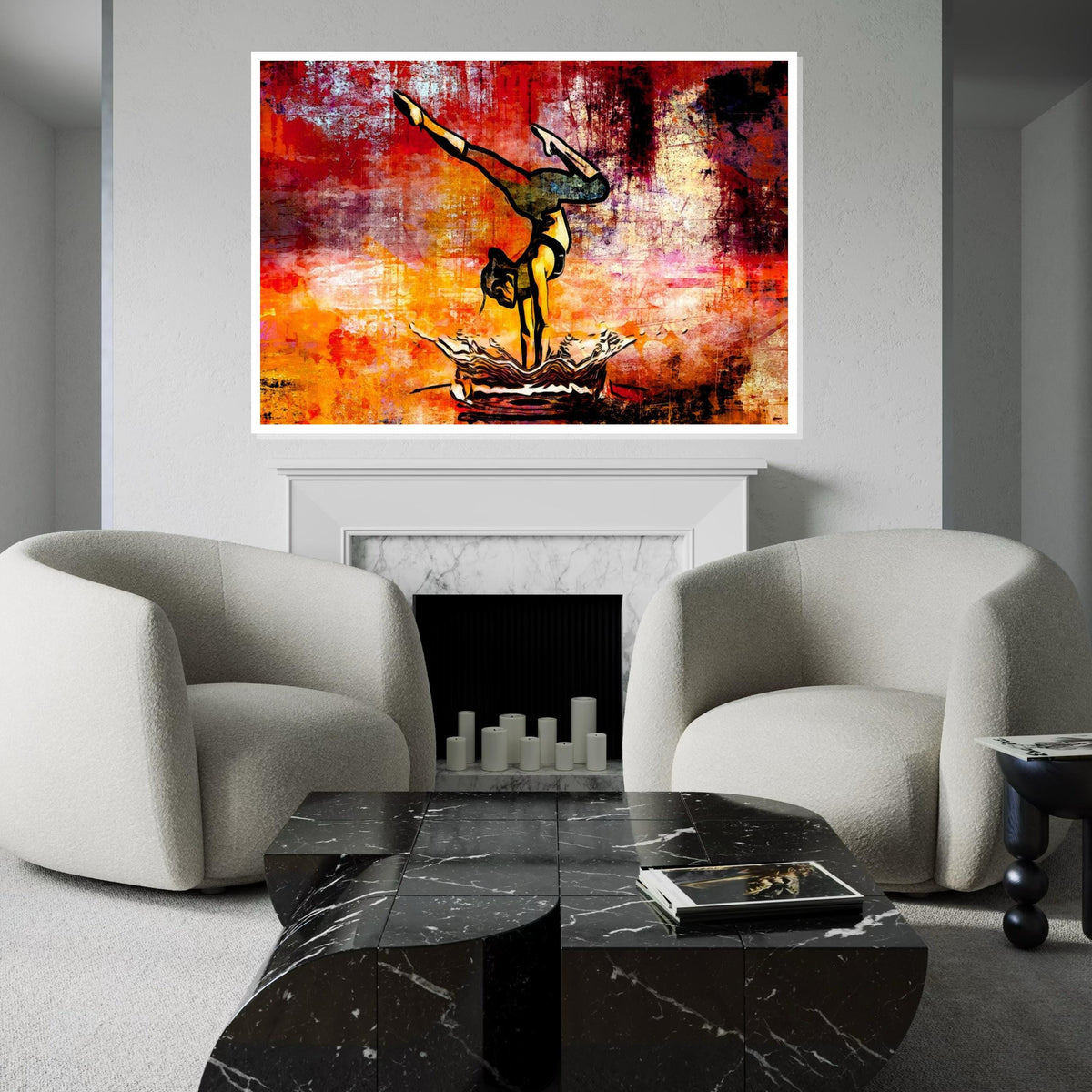 Gymnast Canvas Art, Acrobat Wall Art, Gymnastics Poster, Dynamic Canvas Design, Ready to Hang Decoration, Artistic Gymnast Decor