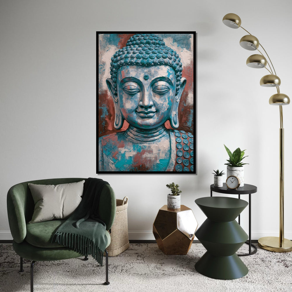 Buddha Serenity Canvas, Zen Wall Art, Buddha Meditation Poster, Wall Art Canvas Design, Ready To Hang Calm Decor
