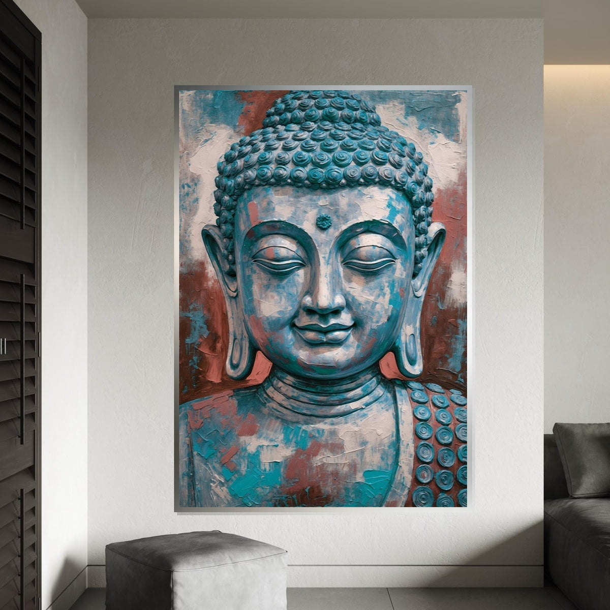Buddha Serenity Canvas, Zen Wall Art, Buddha Meditation Poster, Wall Art Canvas Design, Ready To Hang Calm Decor