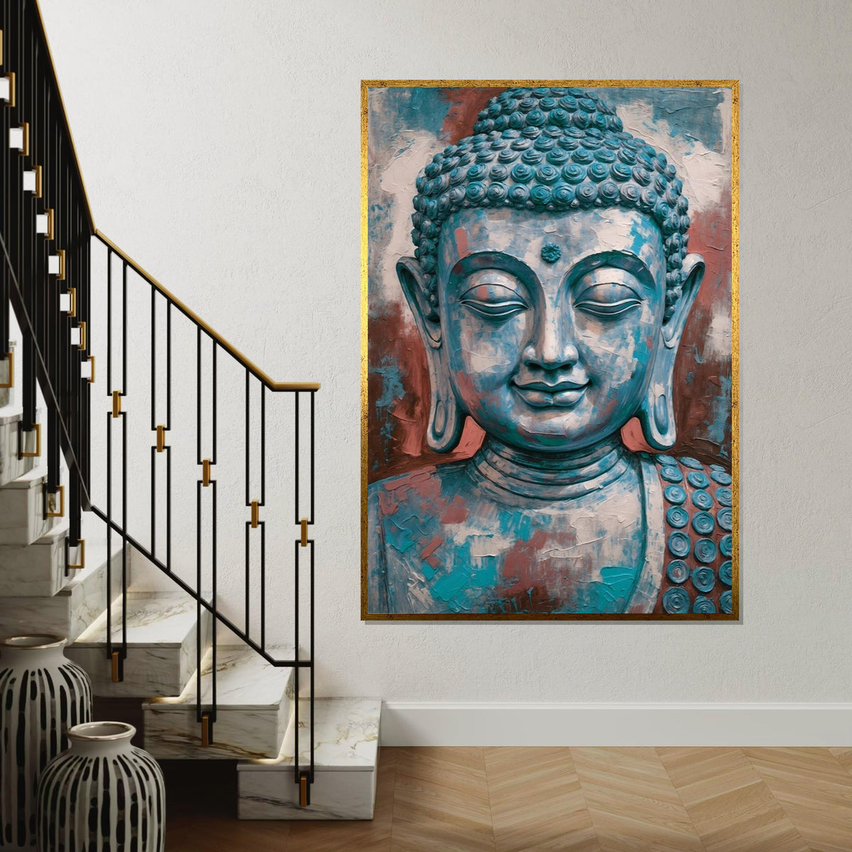 Buddha Serenity Canvas, Zen Wall Art, Buddha Meditation Poster, Wall Art Canvas Design, Ready To Hang Calm Decor