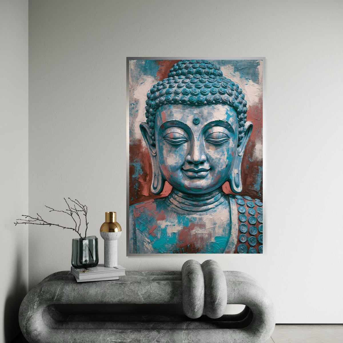 Buddha Serenity Canvas, Zen Wall Art, Buddha Meditation Poster, Wall Art Canvas Design, Ready To Hang Calm Decor