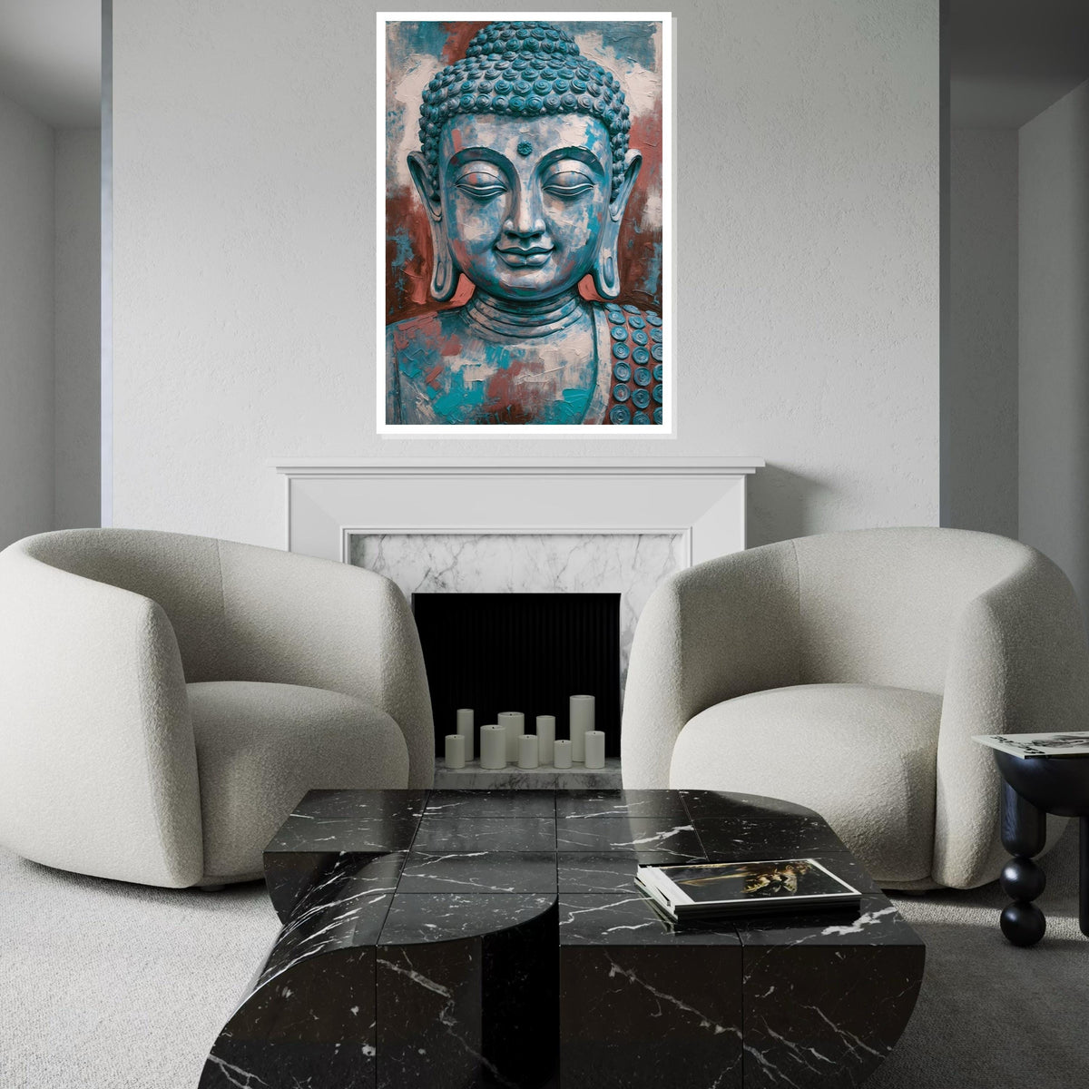 Buddha Serenity Canvas, Zen Wall Art, Buddha Meditation Poster, Wall Art Canvas Design, Ready To Hang Calm Decor