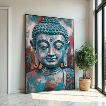 Buddha Serenity Canvas, Zen Wall Art, Buddha Meditation Poster, Wall Art Canvas Design, Ready To Hang Calm Decor